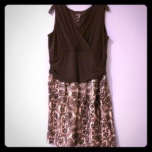 🆕 16W Beautiful Dress faux wrap lace overlay blk